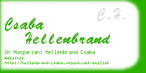 csaba hellenbrand business card